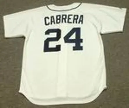 MIGUEL CABRERA Detroit Tigers 2008 Majestic Throwback Home Baseball Jersey 