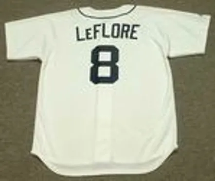 RON LeFLORE Detroit Tigers 1976 Majestic Throwback Home Baseball Jersey 