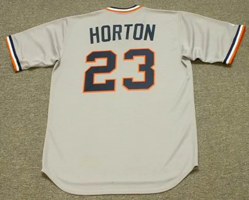 WILLIE HORTON Detroit Tigers 1972 Away Majestic Throwback Baseball Jersey 