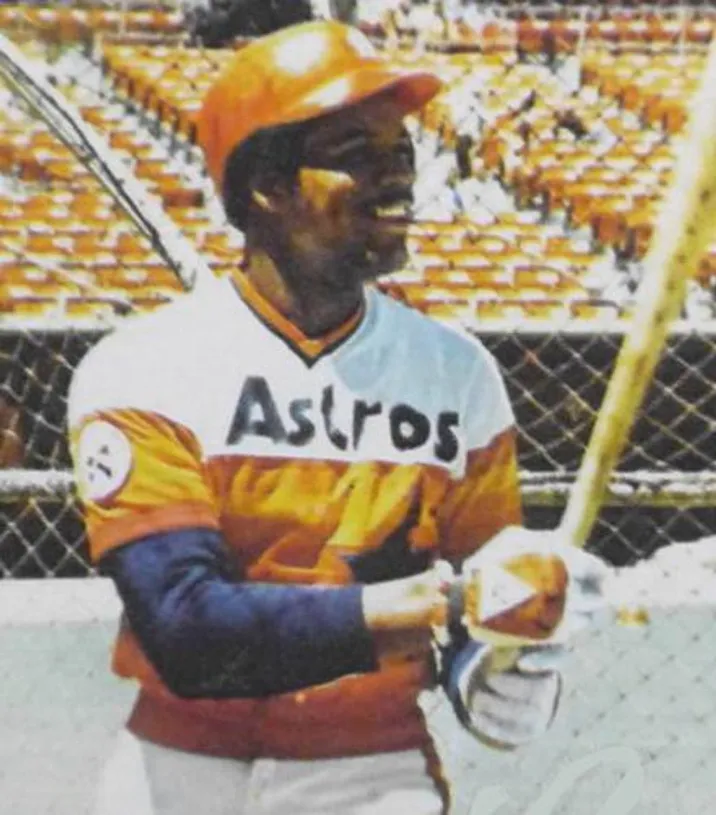 CESAR CEDENO Houston Astros 1976 Home Majestic Baseball Throwback Jersey 