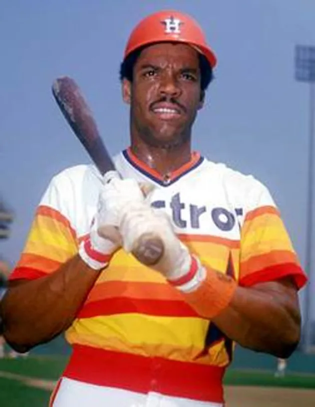 CESAR CEDENO Houston Astros 1980 Home Majestic Baseball Throwback Jersey 