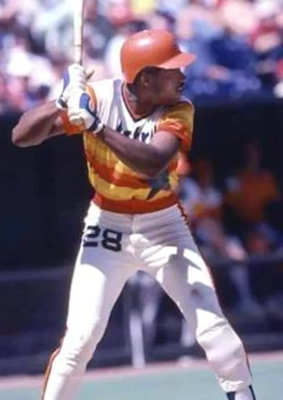 CESAR CEDENO Houston Astros 1980 Home Majestic Baseball Throwback Jersey 