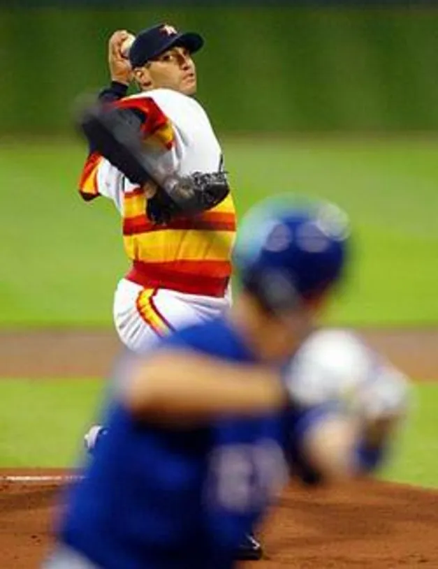 CRAIG BIGGIO Houston Astros 1980’s Majestic Cooperstown Throwback Baseball Jersey 