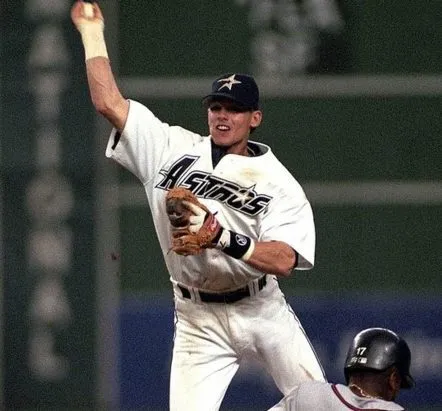 CRAIG BIGGIO Houston Astros 1994 Majestic Throwback Home Baseball Jersey 