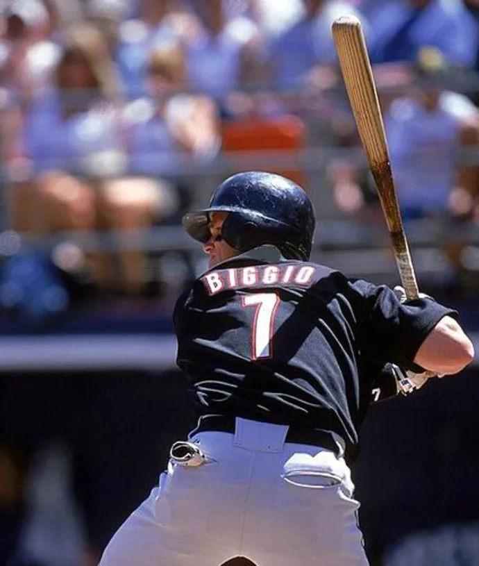 CRAIG BIGGIO Houston Astros 2000 Majestic Throwback Alternate Baseball Jersey 