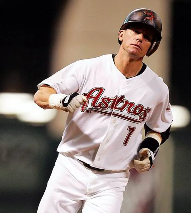 CRAIG BIGGIO Houston Astros 2002 Majestic Throwback Home Baseball Jersey 