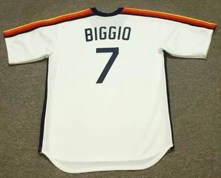 CRAIG BIGGIO Houston Astros Majestic Cooperstown Throwback Baseball Jersey 