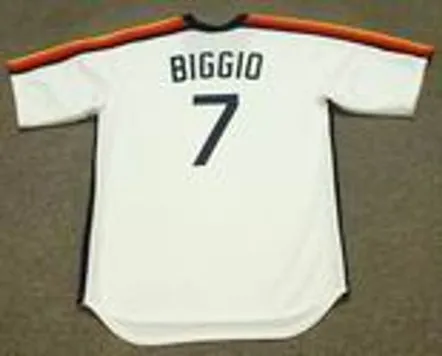 CRAIG BIGGIO Houston Astros Majestic Cooperstown Throwback Baseball Jersey 