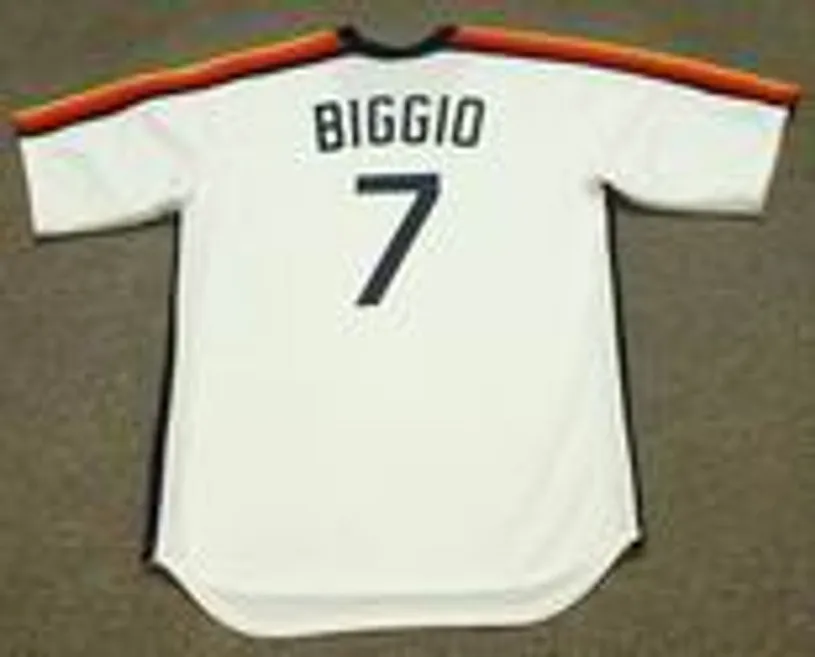 CRAIG BIGGIO Houston Astros Majestic Cooperstown Throwback Baseball Jersey 