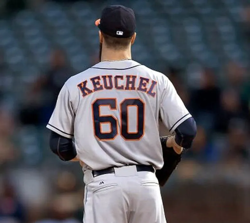 DALLAS KEUCHEL Houston Astros 2017 Majestic Away Baseball Jersey 