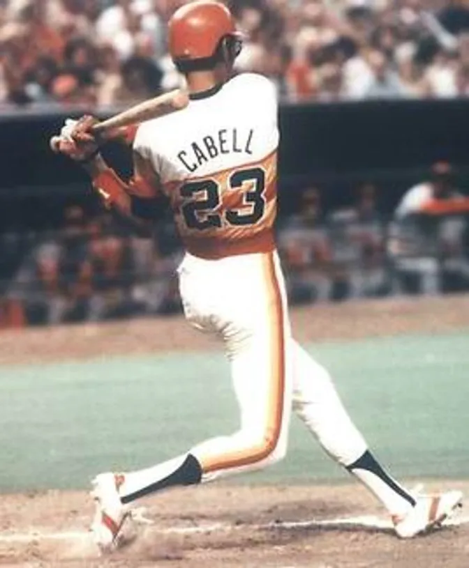 ENOS CABELL Houston Astros 1980 Majestic Cooperstown Throwback Baseball Jersey 