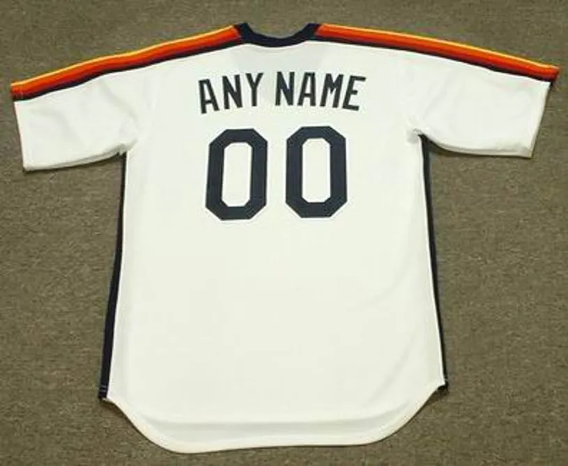 HOUSTON ASTROS 1980’s Majestic Throwback Jersey Customized “Any Name & Number(s)” 