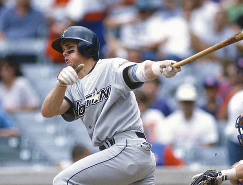 HOUSTON ASTROS 1990’s Majestic Throwback Away Jersey Customized “Any Name &  Number(s)” 