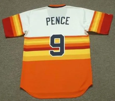 HUNTER PENCE Houston Astros 1980’s Majestic Cooperstown Throwback Baseball Jersey 
