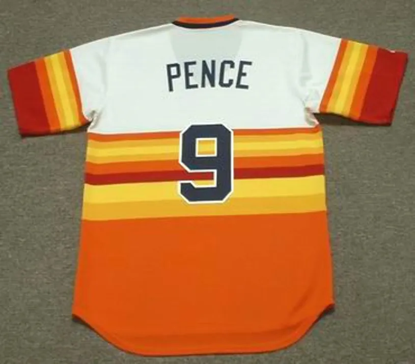 HUNTER PENCE Houston Astros 1980’s Majestic Cooperstown Throwback Baseball Jersey 