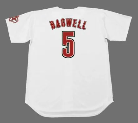 JEFF BAGWELL Houston Astros 2002 Majestic Throwback Home Baseball Jersey 