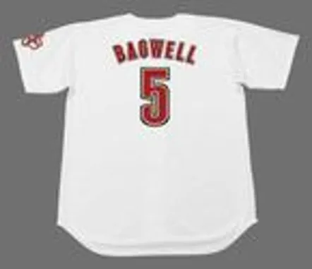 JEFF BAGWELL Houston Astros 2002 Majestic Throwback Home Baseball Jersey 