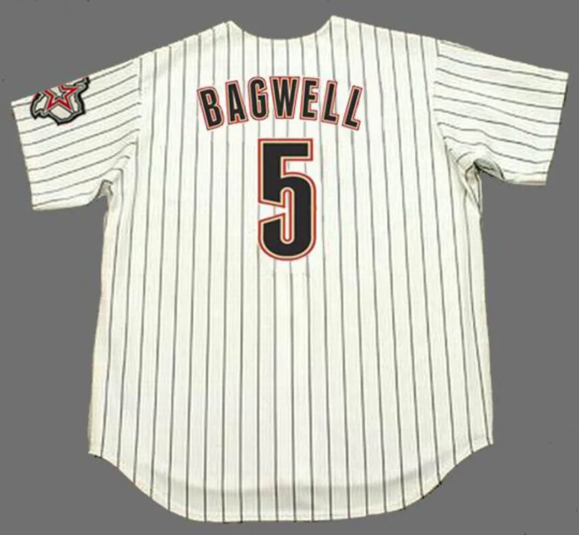 JEFF BAGWELL Houston Astros 2004 Home Majestic Baseball Throwback Jersey 