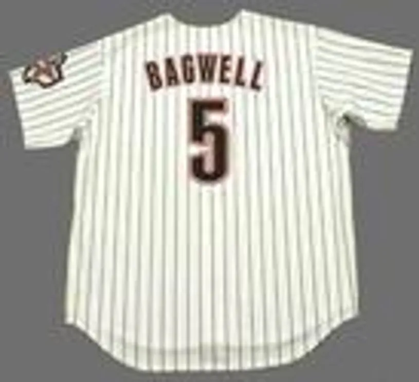 JEFF BAGWELL Houston Astros 2004 Home Majestic Baseball Throwback Jersey 