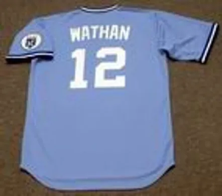 JOHN WATHAN Kansas City Royals 1980 Majestic Cooperstown Throwback Baseball Jersey 