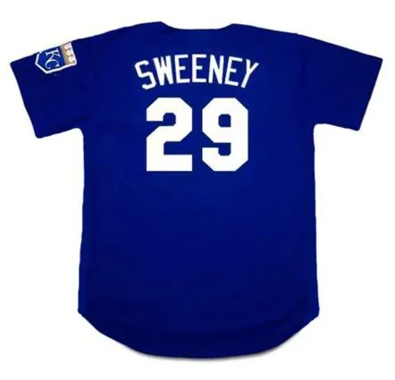 MIKE SWEENEY Kansas City Royals 2002 Alternate Majestic Throwback Baseball Jersey 