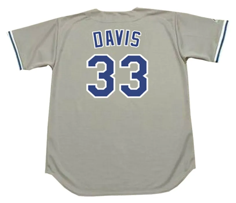 ERIC DAVIS Los Angeles Dodgers 1993 Majestic Throwback Away Baseball Jersey 