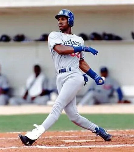 ERIC DAVIS Los Angeles Dodgers 1993 Majestic Throwback Away Baseball Jersey 