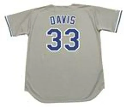 ERIC DAVIS Los Angeles Dodgers 1993 Majestic Throwback Away Baseball Jersey 