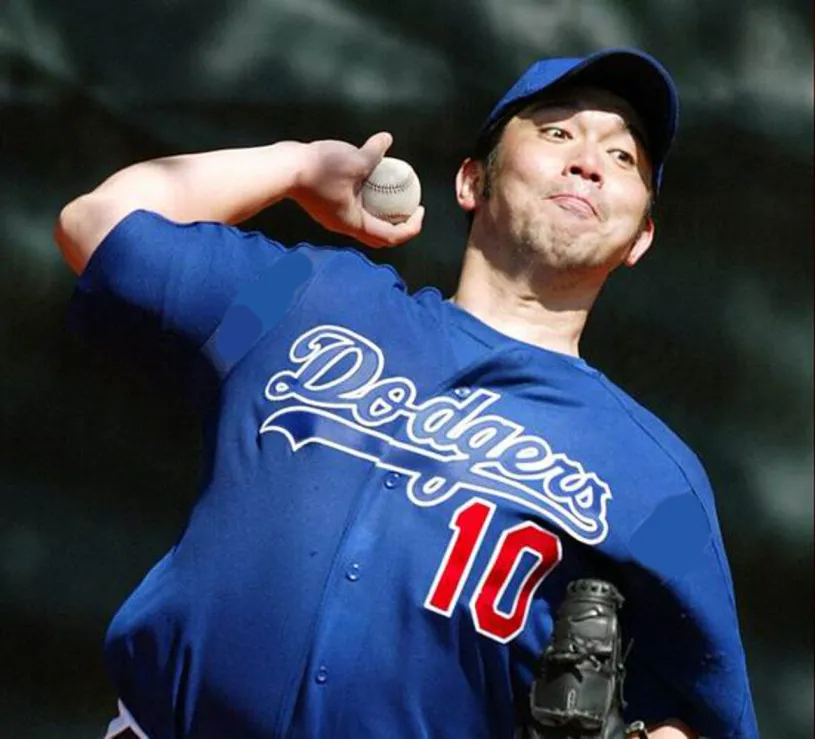 HIDEO NOMO Los Angeles Dodgers 2003 Majestic Baseball Throwback Jersey 