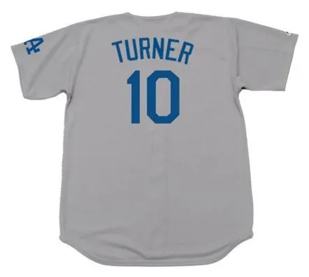 JUSTIN TURNER Los Angeles Dodgers 2016 Majestic Away Baseball Jersey 