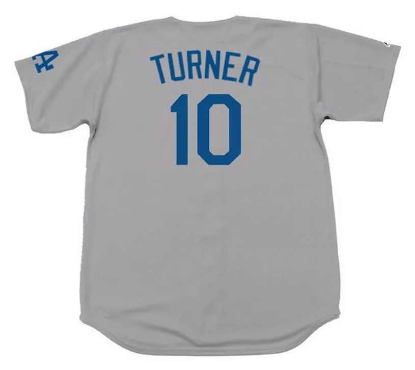 JUSTIN TURNER Los Angeles Dodgers 2016 Majestic Away Baseball Jersey 