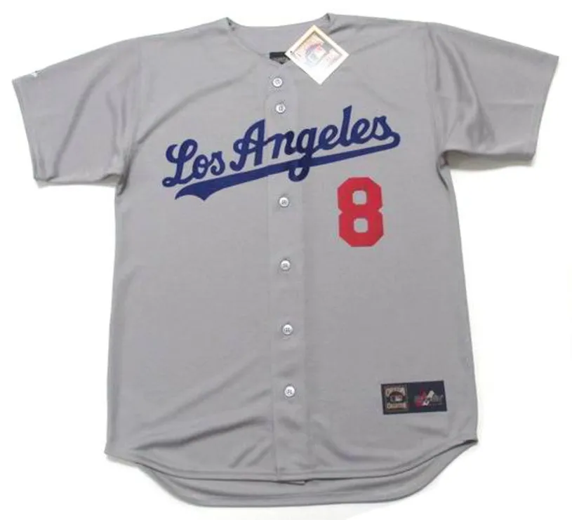 KOBE BRYANT Los Angeles Dodgers 1960’s Away Majestic Throwback Baseball Jersey 