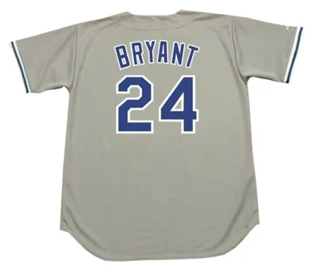 KOBE BRYANT Los Angeles Dodgers 1980’s Away Majestic Throwback Baseball Jersey 