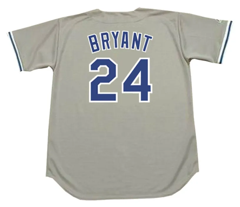 KOBE BRYANT Los Angeles Dodgers 1980’s Away Majestic Throwback Baseball Jersey 