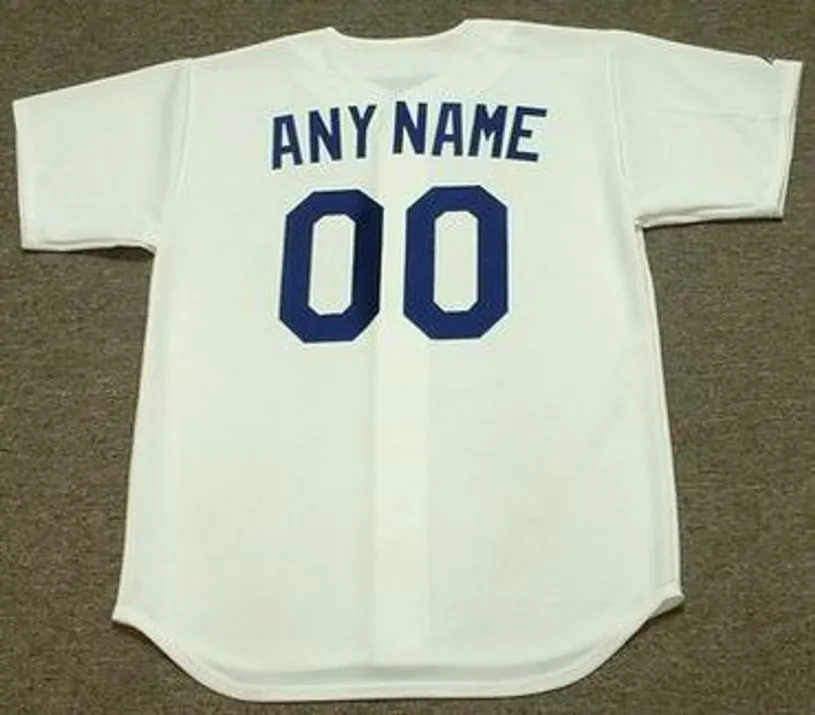 LOS ANGELES DODGERS Majestic Cooperstown Throwback Jersey Customized “Any Name & Number” 