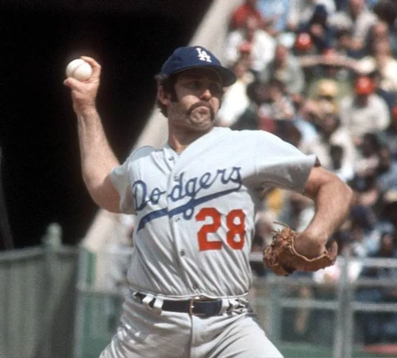 MIKE MARSHALL Los Angeles Dodgers 1974 Away Majestic Throwback Baseball Jersey 