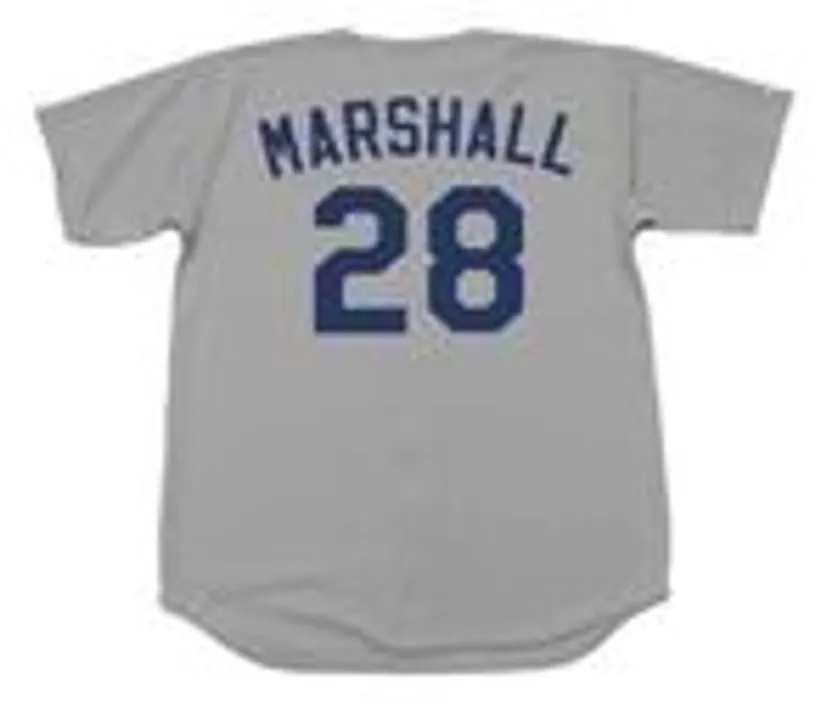 MIKE MARSHALL Los Angeles Dodgers 1974 Away Majestic Throwback Baseball Jersey 