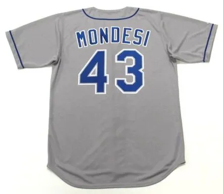 RAUL MONDESI Los Angeles Dodgers 1999 Majestic Throwback Away Baseball Jersey 