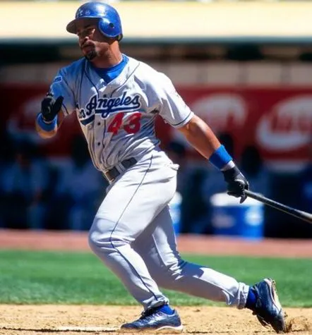 RAUL MONDESI Los Angeles Dodgers 1999 Majestic Throwback Away Baseball Jersey 