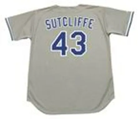 RICK SUTCLIFFE Los Angeles Dodgers 1979 Majestic Throwback Away Baseball Jersey 