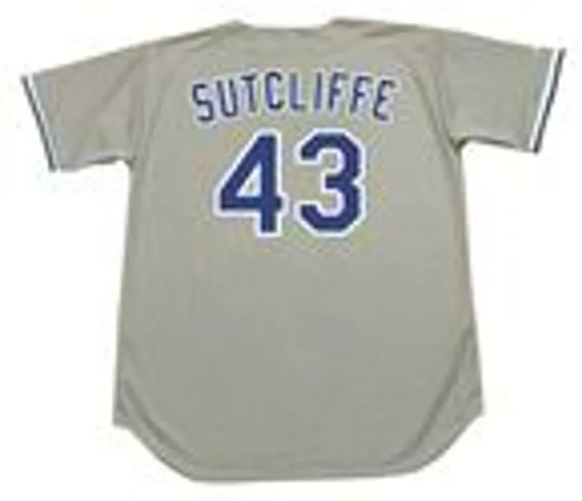 RICK SUTCLIFFE Los Angeles Dodgers 1979 Majestic Throwback Away Baseball Jersey 
