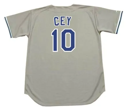 RON CEY Los Angeles Dodgers 1981 Majestic Throwback Away Baseball Jersey 