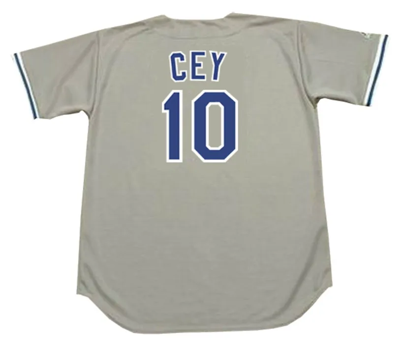 RON CEY Los Angeles Dodgers 1981 Majestic Throwback Away Baseball Jersey 