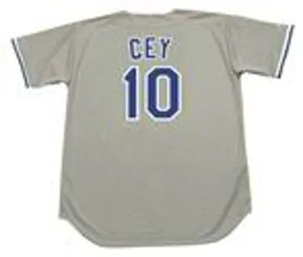RON CEY Los Angeles Dodgers 1981 Majestic Throwback Away Baseball Jersey 