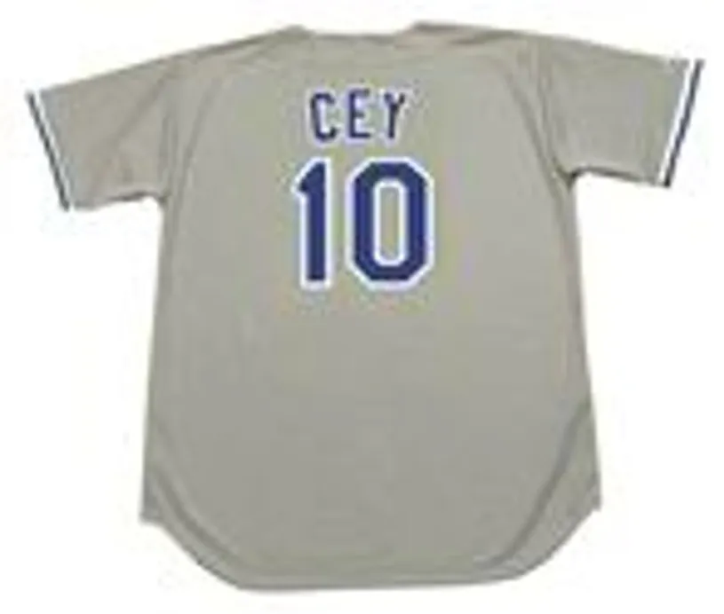 RON CEY Los Angeles Dodgers 1981 Majestic Throwback Away Baseball Jersey 