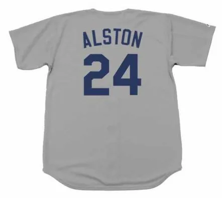 WALTER ALSTON Los Angeles Dodgers 1974 Away Majestic Throwback Baseball Jersey 