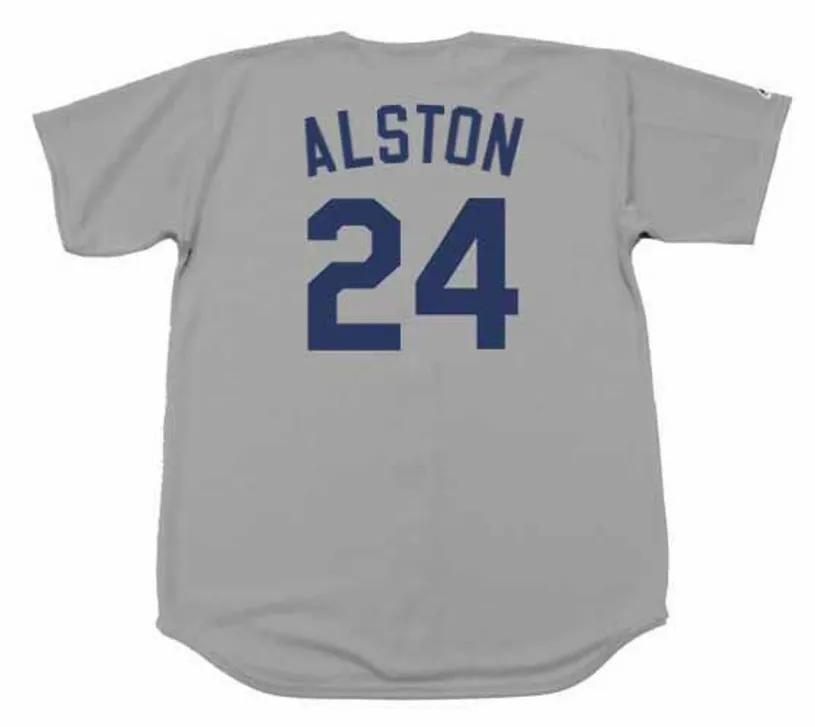 WALTER ALSTON Los Angeles Dodgers 1974 Away Majestic Throwback Baseball Jersey 