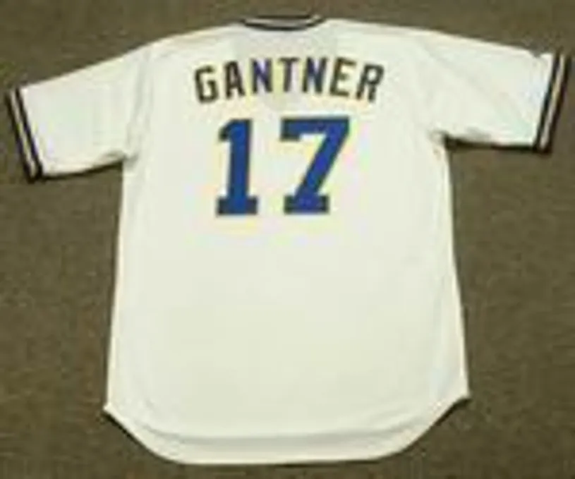 JIM GANTNER Milwaukee Brewers 1977 Majestic Cooperstown Throwback Home Jersey 