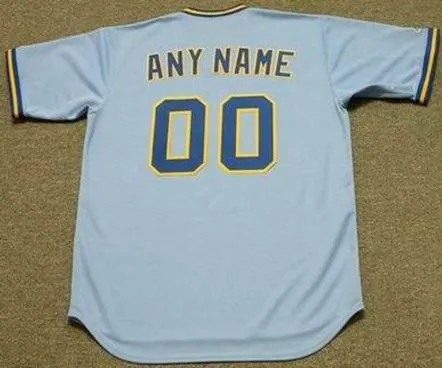 MILWAUKEE BREWERS 1970’s Majestic Throwback Away Jersey Customized “Any Name & Number(s)” 
