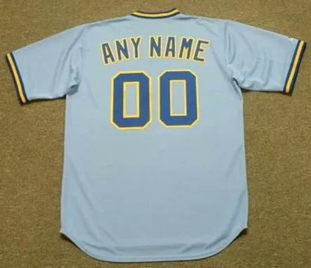 MILWAUKEE BREWERS 1980’s Majestic Cooperstown Throwback Away Jersey Customized “Any Name & Number(s)” 